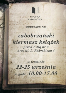 Zabobrzański kiermasz książek - afisz [Dokument życia społecznego]