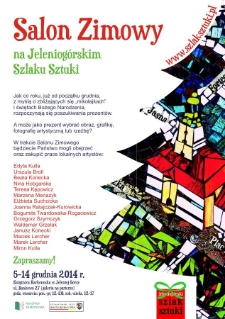 Salon Zimowy : na Jeleniogórskim Szlaku Sztuki - plakat [Dokument życia społecznego]
