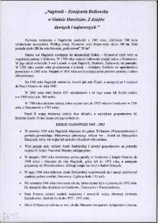 Nagórnik - Szwajcaria Bolkowska w Gminie Marciszów. Z dziejów dawnych i najnowszych