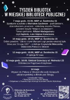 Tydzień Bibliotek w Miejskiej Bibliotece Publicznej - plakat [Dokument życia społecznego]