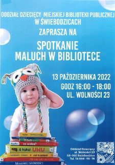 Spotkanie maluch w bibliotece - plakat [Dokument życia społecznego]