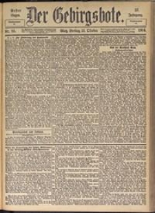 Der Gebirgsbote, 1904, nr 85 [21.10]