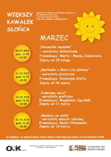 Większy Kawałek Słońca : marzec - plakat [Dokument życia społecznego]