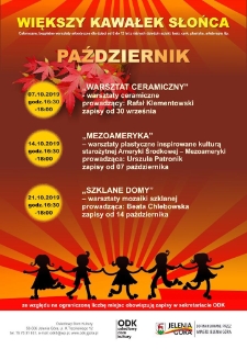 Większy Kawałek Słońca : październik - plakat [Dokument życia społecznego]