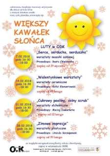 Większy Kawałek Słońca : luty w ODK - plakat [Dokument życia społecznego]