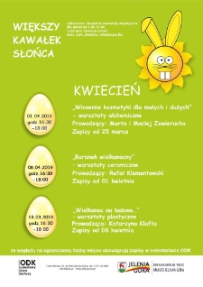 Większy Kawałek Słońca : kwiecień - plakat [Dokument życia społecznego]