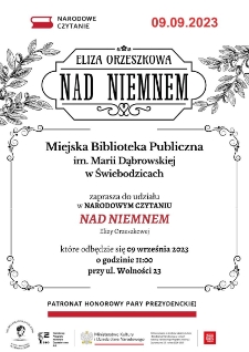 Narodowe czytanie "Nad Niemnem" - plakat [Dokument życia społecznego]