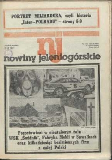 Nowiny Jeleniogórskie : tygodnik społeczny, [R. 34], 1991, nr 38 (1649)