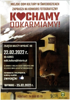 Kochamy dokarmiamy! : konkurs fotograficzny - plakat [Dokument życia społecznego]
