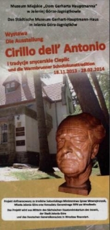 Wystawa Cirillo Dell’Antonio i tradycje snycerskie Cieplic - folder [Dokument życia społecznego]
