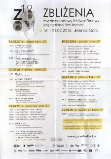 19. Międzynarodowy Festiwal Filmowy Zoom Zbliżenia - plakat [Dokument życia społecznego]