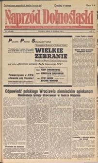 Naprzód Dolnośląski : dziennik W[ojewódzkiego] K[omitetu] Polskiej Partii Socjalistycznej Dolnego Śląska, 1946, nr 178 [14.09]