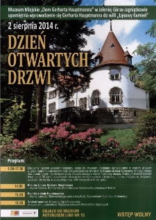 Dzień Otwartych Drzwi: 2 sierpnia 2014 r. - plakat [Dokument życia społecznego]
