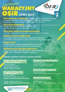Wakacyjny OSiR - plakat [Dokument życia społecznego]