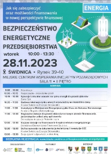 Bezpieczeństwo Energetyczne Przedsiębiorstwa - plakat [Dokument życia społecznego]