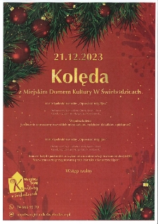 Kolęda w Miejskim Domu Kultury - plakat [Dokument życia społecznego]
