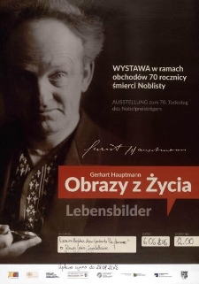 Gerhart Hauptmann : Obrazy z Życia = Lebensbilder - plakat [Dokument życia społecznego]
