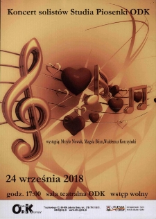 Koncert solistów Studia Piosenki ODK - plakat [Dokument życia społecznego]