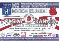 Mecz międzypaństwowy. Boks Kobiet – Polska-Kanada.