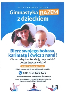 Gimnastyka razem z dzieckiem - plakat [Dokument życia społecznego]