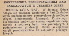 Na Dolnym Śląsku : Konferencja przedstawicieli rad zakładowych w Jeleniej Górze
