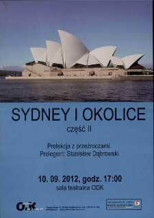 Sydney i okolice : część II - plakat [Dokument życia społecznego]