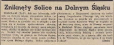 Zniknęły Solice na Dolnym Śląsku
