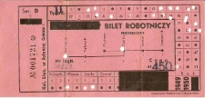 Bilet robotniczy miesięczny [Dokumenty życia społecznego]