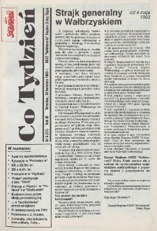 Co Tydzień : NSZZ Solidarność Region Dolny Śląsk, 1993, nr 6 (37)