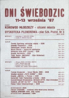 Dni Świebodzic 11-13 września 1987 r.