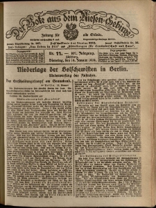 Der Bote aus dem Riesen-Gebirge : Zeitung f&uuml;r alle St&auml;nde, R. 107, 1919, nr 11