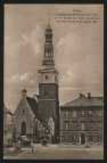 Ohlau – Evangelische Kirche mit dem Turm in der Gestalt vor seiner Zerstörung durch den Orkan am 21 August 1881 [Dokument ikonograficzny]