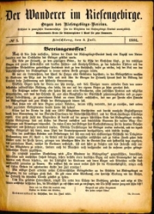 Der Wanderer im Riesengebirge, 1881, nr 1