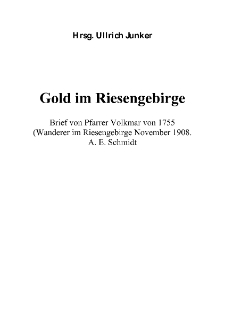 Gold im Riesengebirge [Dokument elektroniczny]