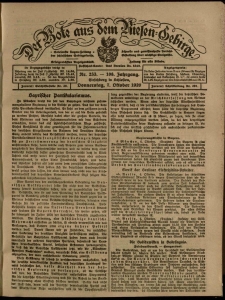 Der Bote aus dem Riesen-Gebirge : Zeitung für alle Stände, R. 108, 1920, nr 233