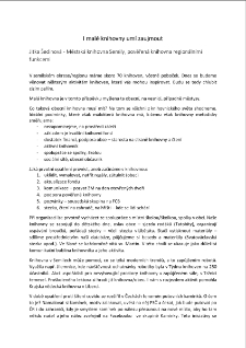 I malé knihovny umí zaujmout - text prezentace [Dokument elektroniczny]