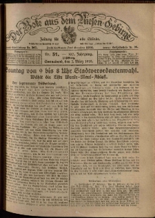 Der Bote aus dem Riesen-Gebirge : Zeitung f&uuml;r alle St&auml;nde, R. 107, 1919, nr 51