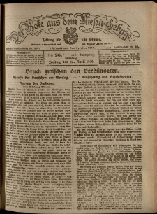 Der Bote aus dem Riesen-Gebirge : Zeitung f&uuml;r alle St&auml;nde, R. 107, 1919, nr 96