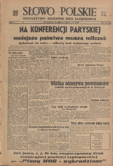 Słowo Polskie : bezpartyjny dziennik ziem zachodnich, 1947, nr 192 (248) [15.07]
