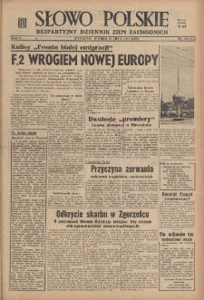 Słowo Polskie : bezpartyjny dziennik ziem zachodnich, 1947, nr 206 (262) [29.07]