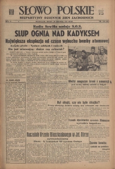 Słowo Polskie : bezpartyjny dziennik ziem zachodnich, 1947, nr 228 (284) [20.08]