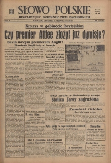 Słowo Polskie : bezpartyjny dziennik ziem zachodnich, 1947, nr 229 (285) [21.08]