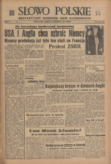 Słowo Polskie : bezpartyjny dziennik ziem zachodnich, 1947, nr 231 (287) [23.08]