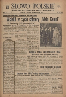 Słowo Polskie : bezpartyjny dziennik ziem zachodnich, 1947, nr 236 (292) [28.08]
