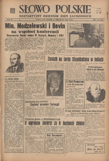 Słowo Polskie : bezpartyjny dziennik ziem zachodnich, 1947, nr 251 (307) [12.09]