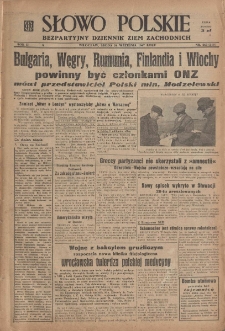 Słowo Polskie : bezpartyjny dziennik ziem zachodnich, 1947, nr 263 (319) [24.09]