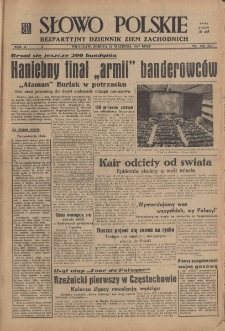 Słowo Polskie : bezpartyjny dziennik ziem zachodnich, 1947, nr 266 (321) [27.09]