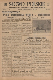 Słowo Polskie : bezpartyjny dziennik ziem zachodnich, 1947, nr 349 (404) [21.12]