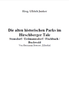 Die alten historischen Parks im Hirschberger Tale [Dokument elektroniczny]
