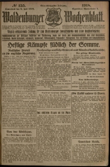 Waldenburger Wochenblatt, Jg. 64, 1918, nr 155